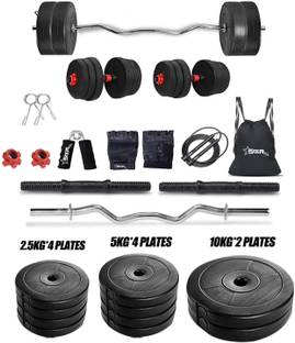 STARX 50 kg PVC with 3ft Rod and Accessories Home Gym Combo