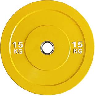 DTD 30 kg Olympic Bumper Plates 15KGX2pc | Rubber Bumper Weight Plates with 50 mm Dia Home Gym Combo
