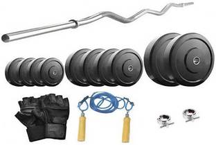 Protoner 5 kg 5 kg PVC weight with Curl rod Home Gym Combo