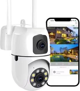 NXXTTNK dual camera 4mp Full hd WiFi ptz Bulb Camera with Smart Human Motion Tracking Security Camera