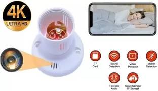 FEERO 4K HD WiFi 1080p Wireless Spy Cam Mini Bulb Holder Security Camera