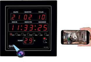FEERO Digital Clock WiFi HD Hidden Camera, WiFi Home 64GB inbuilt Memory Spy Camera