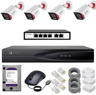Qidots 4 Channel 8 MP IP Camera Combo Set ColourVu Dual Mode 8 Ch NVR,4 Port POE Switch Security Camera