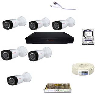 CP PLUS Full HD 5MP Cameras Combo KIT 8CH HD DVR+ 6 Bullet Cameras+1TB Hard DISC Security Camera