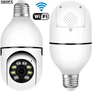 SROPX PTZ Bulb IP Camera Live View Camera WiFi 1080P 2Way Audio Color Night Vision Security Camera