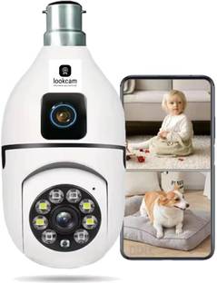 lookcam 2in1 PTZ 5+5MP HD 1920 Resolution Indoor Camera w/Color Vision| Motion Detection Security Camera