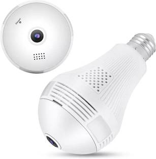 DDLC Full HD 1080p Wireless IP Camera Bulb with Holder Panoramic Fish Eye Shape Security Camera