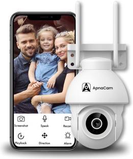ApnaCam 4MP 2K WiFi Outdoor CCTV Camera, 360° View, Color Night Vision AI Detection IP66 Security Camera