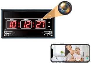 FREDI HD PLUS WiFi Digital Wall Clock Wireless Hidden Camera Clock with Live Feed 1080p HD Security Camera