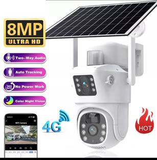 SIOVS Solar Panel CCTV Smart 4G Sim Solar Powered 360°View 1080p Camera Night Vision Security Camera