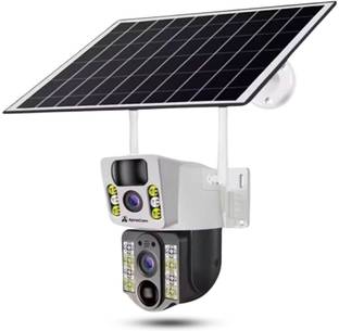 ApnaCam 5MP Dual 3mm+6mm Lens 4G Solar Mini Pan-Tilt IR 30Mtr Night Vision AI Tracking Security Camera