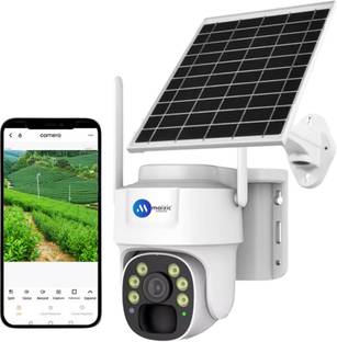 Maizic Smarthome Big 100 Meter Larger View Black Bull 5MP FHD 1920p Solar Wireless Camera Security Camera