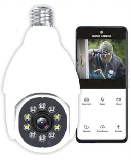 TP PLUS Wi-Fi CCTV Camera 1080p Wireless PTZ Bulb Shape V380 Pro Indoor 360° Smart Home Security Camera