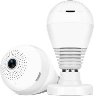 SIFACAM Panoramic Bulb Camera Motion Alert Night Vision SD Card Support 2-way Audio Security Camera