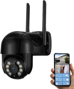 OneXsale 4G Sim Supported Black PTZ CCTV Camera Live View 2-Way Audio Color Night Vision Security Camera