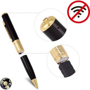 Qaz Black and Gold 720p Pen Camera Spy, For Personal Security Camera