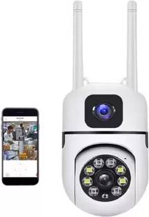 PANORAMIC Mini Dual Lens/Screen 2in1 PTZ Bullet 5.5MP Full HD 1920 Resolution WiFi Indoor Security Camera