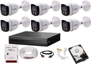 ADS VISION 5MP DVR, HD 6 BULLET COLOR VIEW NIGHT VISION Camera Full Set With 1TB HDD Security Camera
