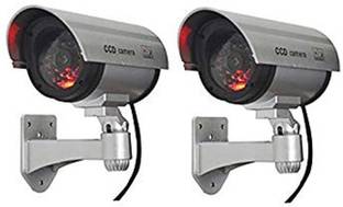 SUKHAD Realistic Look Dummy Security CCTV Bullet Camera with LED Light Indication(Pack Of 2 ) Security Camera
