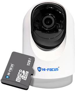 HI-FOCUS 3MP WiFi Indoor Rotating Camera| Free 128GB SD Card| Two-Way Audio Supported Security Camera