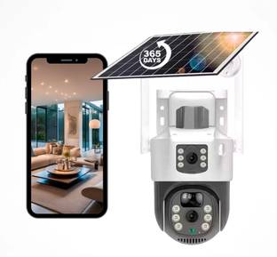 Monrix Solar 5MP + 5MP Dual Lens Full HD CCTV Security Camera | 4G Enabled, 360° Security Camera