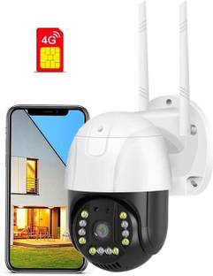 OSHSIZ 4G 5MP PTZ Sim Camera with Live View Two Way Intercomm IP 66 Support SD/SIM Card Security Camera