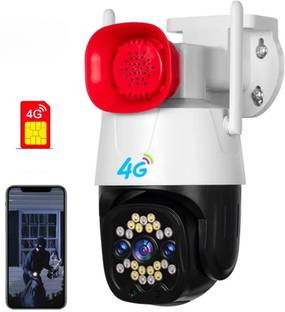 Bzrqx 4G Sim FHD 360° Live View Motion Alert Night Vision SD Card Support 2-way Audio Security Camera