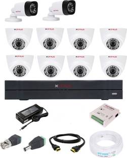 CP PLUS 16 Channal HD DVR, 2.4MP 2 BULLET, 8 DOME CAMERA ,Full combo set Security Camera