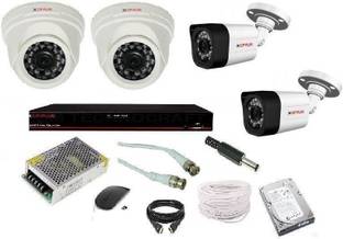CP PLUS 2. 4 MP 2 BULLET 2 DOME 4 CHANNEL DVR HARD DISK AND ALL REQUIRED ACCESSRIES Security Camera