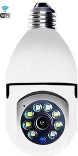 Bzrqx Wi-Fi CCTV Camera Wireless Bulb Shape PTZ V380 Pro | Indoor 360° Spy Camera Security Camera