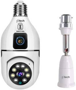 इफिटेक 4MP Dual Lens Home Security WiFi Camera with Adjustable Extension Bulb Holder सिक्योरिटी कैमरा