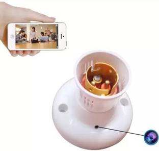 SKY HUB 4K 24×7 LIVE-VIEW ULTRA HD SPY WIFI BULB HOLDER 24 HOURS CAMERA Security Camera