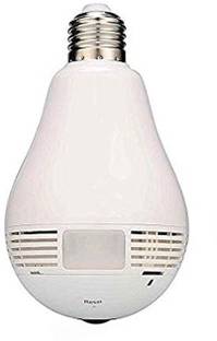 S-tech S-Tech: High Quality P2P WiFi Bulb Shape Fisheye 360° Panoramic Wireless Camera with LED Bulb Light and SD Card Slot (One Year Warranty) Security Camera