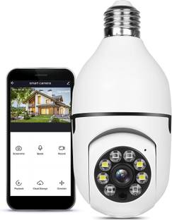 NXXTTNK 2MP Wi-Fi CCTV Wireless Bulb Shape PTZ V380 Spy Camera wifi mobile connect Spy Camera