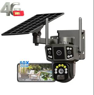 AVOIHS PTZ Solar 4G SIM Camera for Home and Office with Motion Alerts and 2-Way Audio Security Camera