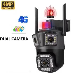 ELEKTRO WELT 4G SIM 8MP PTZ DUAL LENS PTZ HD / Waterproof, Color Night Vision, Security Camera