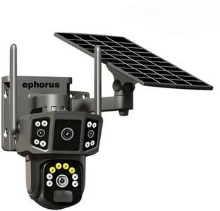 ephorus Solar panel battery inbuilt 360° waterproof IP66 motion detection 1080p cctv Security Camera