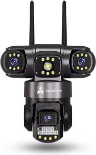 ApnaCam 4G Sim 3lens triple image PTZ 6mp full hd Waterproof, Color Night Vision, Security Camera