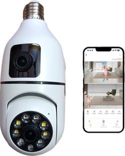 favone dual camera 3mp Full hd WiFi ptz Bulb Camera with Smart Human Motion Tracking Security Camera