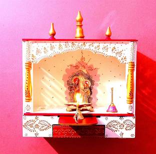 JAMWAIART Temple for Home Pooja, Arti Solid Wood Home Temple