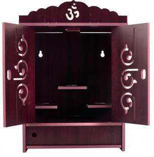 YIXT Handcrafted Wooden Decorative temple for home Engineered Wood Home Temple