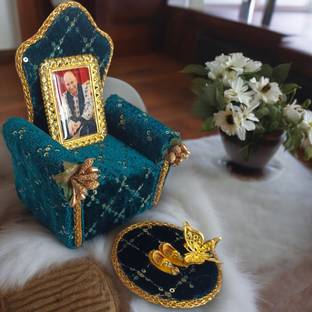 Tickle Cart Jai GURU JI | Singhasan Darbar with Guruji Swaroop, Charan Paduka with Mat | Solid Wood Home Temple