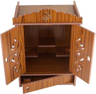 Nexat Wooden Pooja Mandir| Foldable Design Temple|Home & Office Temple|God Temple| Engineered Wood, Solid Wood Home Temple