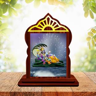 GiftsRange Vishnu Narayan Hari Temple Mini Engineered Wood Home Temple