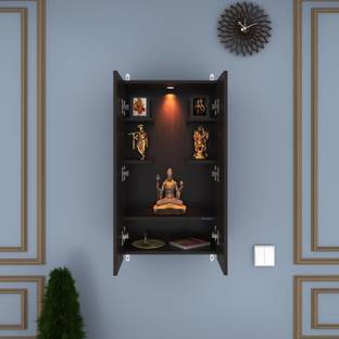 ANIKAA Spirit Pooja Shelf Engineered Wood Home Temple