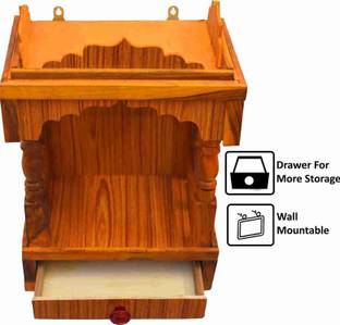Mf Beautyful Pooja Ghar/Mandir/Temple (H.45cm W.32cm L.22cm ) Engineered Wood Home Temple