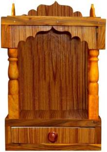 jsr enterprises Beautiful wooden Plywood Mandir for Pooja Home Decoration Engineered Wood Home Temple