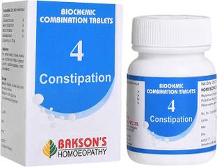 Bakson's Homoeopathy Biochemic Combination Tablets # 4 (Constipation) Tablets