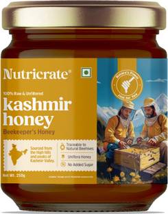 Nutricrate 100% Organic Kashmir Honey Raw, Unprocessed Honey, No Sugar or Adulteration