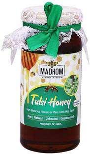 Madhom Tulsi Honey (350gm) | 100% Natural, No Sugar Added